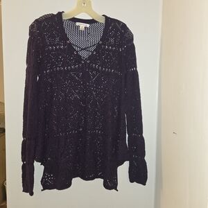 JohnPaulRichard Deep Purple Knit Hoodie